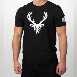 Bucked Up - Flag T-Shirt (Black & White Logo)